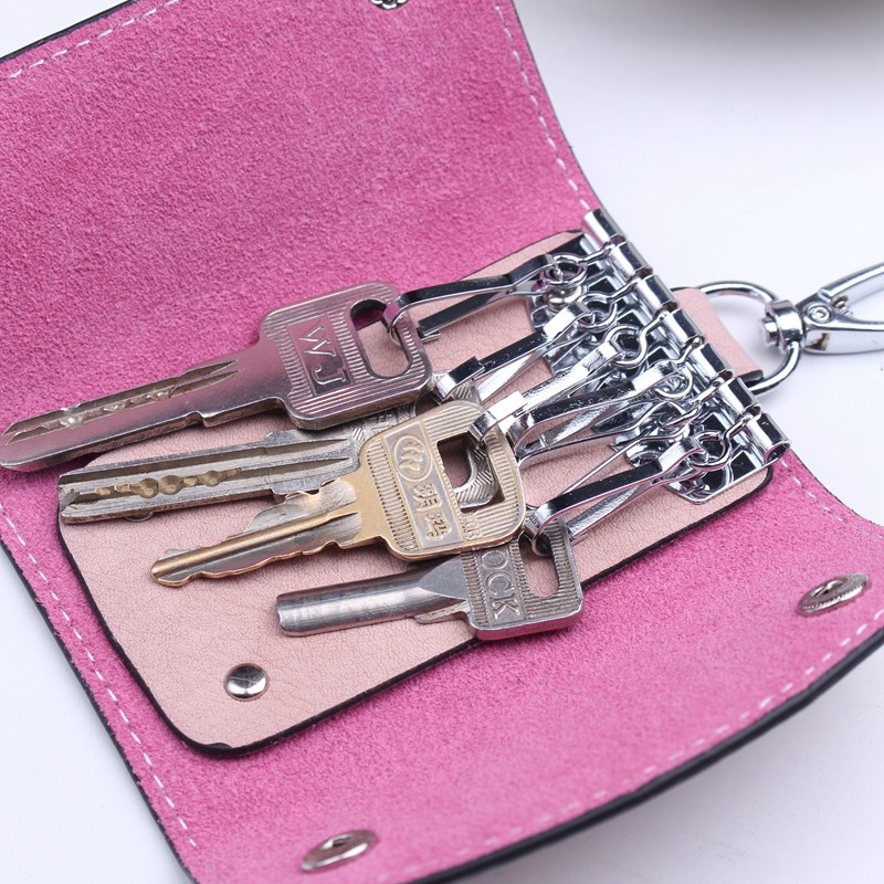 Korean Cute Key Bag for Women, Household Key Storage Bag, Mini, Compact, Simple, Waist-Hanging Keychain, Key Bag