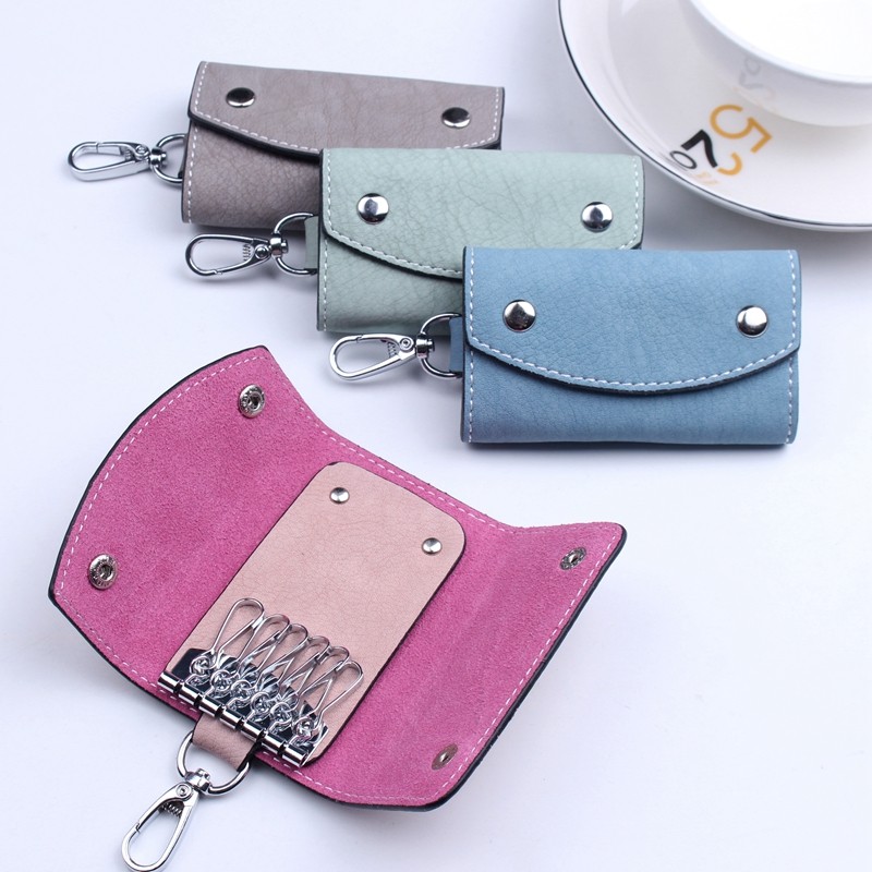 Korean Cute Key Bag for Women, Household Key Storage Bag, Mini, Compact, Simple, Waist-Hanging Keychain, Key Bag