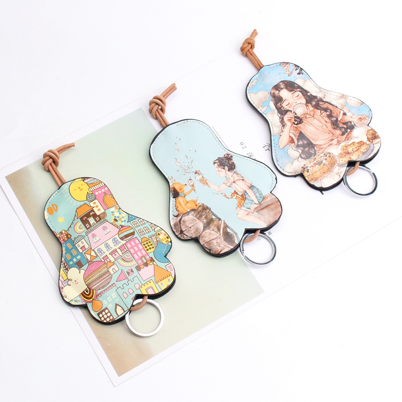 Creative Pull-out Key Bag Women Style Korea Little Mini Cute Draw Rope Key Bag Universal Car Key Bag Cover
