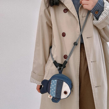 Three-Color Patch Cute Small Coin Purse for Women 2025 New Model Phone Lanyard Crossbody Mini Bag Neck-Hanging Earphone Bag