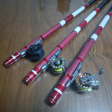 Передает полюсе 19调超轻高碳中通竿超硬带轮中通杆套装内走线拍竿钓竿纯手工改装 Osl