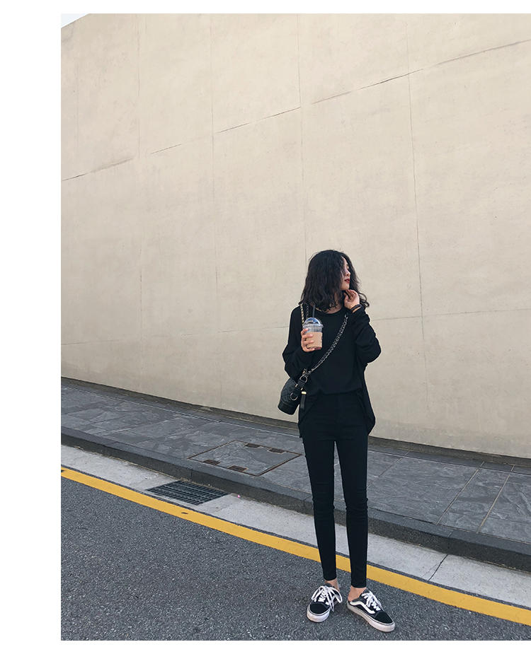A7seven thun mỏng màu đen mặc ngoài quần legging nữ mùa thu hoang dã chân mỏng quần bút chì quần quần quần nữ