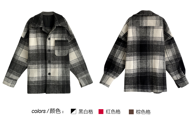 Retro kẻ sọc áo len nữ sinh viên mùa đông Hàn Quốc phiên bản lỏng mỏng BF Harajuku phong cách dày len áo triều áo dạ choàng nữ đẹp