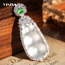 VISING jewelry natural quartz jade water mozi Fudou pendant necklace new Chinese style accessories comparable to jade