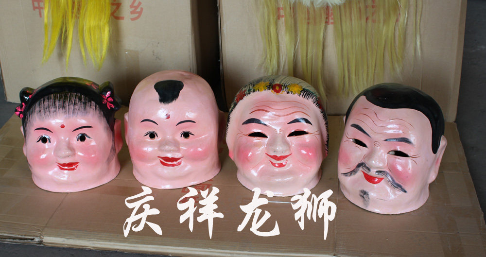 Qingxiang dragon dance props national standard dragon light dragon lion south lion north lion luminous dragon light dragon bronzing big head doll mask