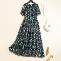 Special clearance deal~Super fairy forest dress autumn large size womens clothing French niche Chiffon fairy skirt