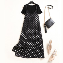 Salt can be sweet two-piece womens summer womens clothing 2021 new suit girly sense of wearing age-reducing thin dress