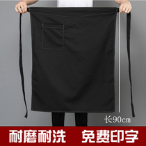 Half-length extended apron wear-resistant canvas chef bar catering waiter half overalls custom logo printing