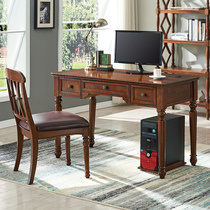 American all solid wood desktop computer desk Home student desk Simple modern writing desk Office desk Study furniture