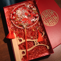 Bride fan wedding fan high-end finished wedding handcrafted DIY material bag Xiu fan fan bouquet