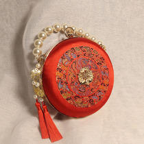 Evening original handmade wedding bag Xiuhe bag wedding bag bride Hand bag Chinese dress bag mouth gold bag