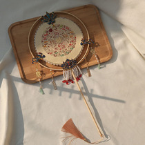 Chinese wedding Group fan diy material bag ancient style wedding handmade fan finished Xiuhe fan bride holding flower