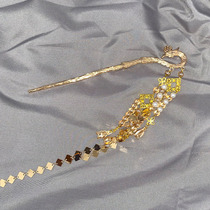 Evening original ancient style Hanfu wedding accessories ancient headdress Phoenix hairpin step tassel hair hairpin