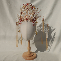 Fengguang Ming Headdress Bride Han Wedding Crown New Chinese Wedding Queen Marriage Queens Marriage Xiuhe Hair Luxury
