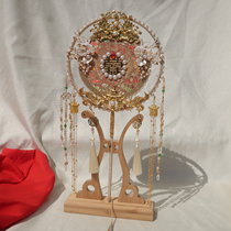 Chinese fan Xiu Xiu Xiu bride wedding married married brothers with flowers diy material package ancient style fan