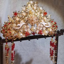 Xiuhe clothing bridal headwear hair accessories 2021 New Chinese style phoenix crown toast headwear simple generous crown headdress