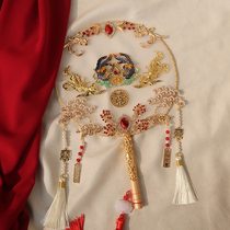Ancient Wind Fan Diy Group Fan Bride Wedding Show and Joy Fan Chinese Wedding handout with flower fan material Package accessories