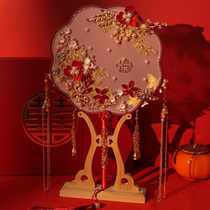Bride Chinese wedding gift cluster fan Champagne wedding fan fan fan fan fan fan fan DIY material bag