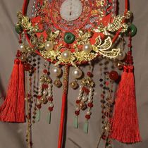 Chinese wedding fan double-sided diy material bag Xiuhe clothing wedding fan ancient style wedding hand bouquet Bridal Group fan