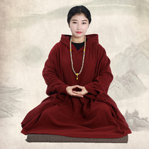 Spring and Autumn Polar Velvet Medium Long-term Covered Meditation Cloak Guanyin Big Cloak for Men and Women