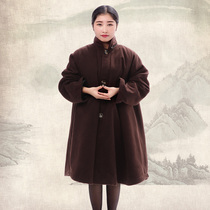 Winter cotton warm thickened j&shomes fu meditation meditate cloak Guanyin cloak long seng fu applied to both men and women