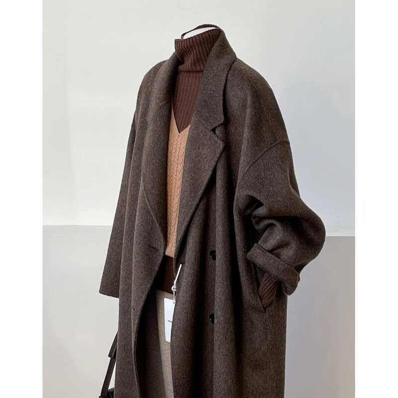 Melard Down-Lined Woolen Coat for Women, 2026 Autumn/Winter New Style, Petite High-End Woolen Overcoat