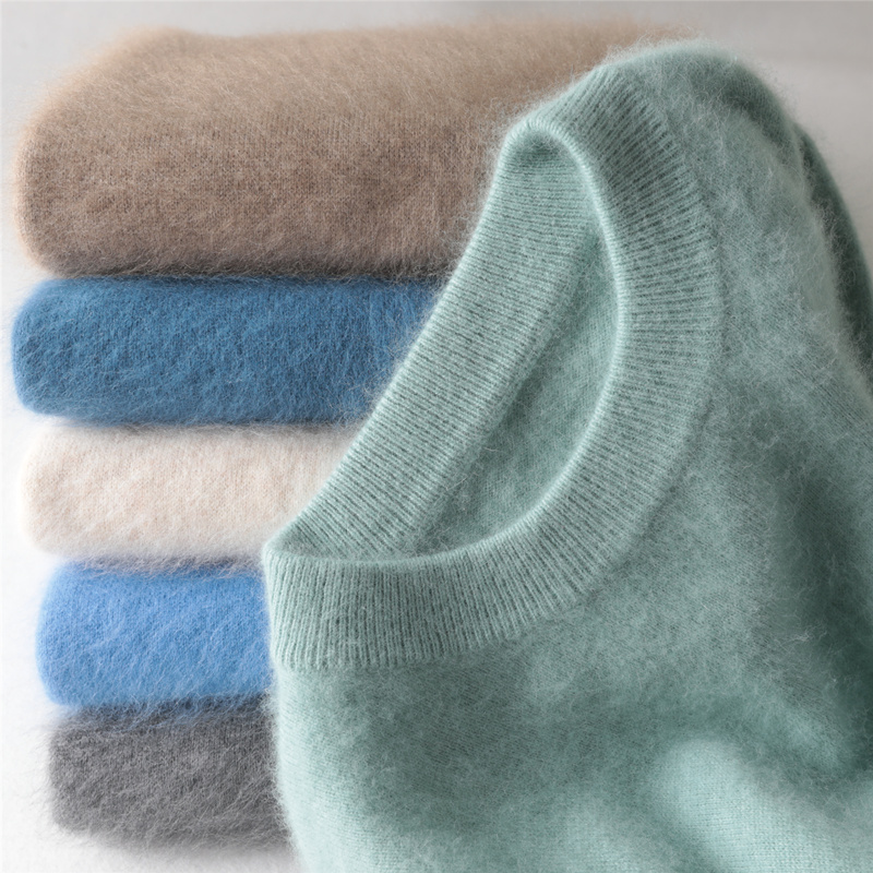 Cashmere Sweater Men's Round Neck Pullover 100% Mink Cashmere Sweater Autumn and Winter Loose Wool Sweater Large Size Base Knit Mink Cashmere Sweater Cashmere Sweater Men's Round Neck Pullover 100% Mink Cashmere Sweater Autumn and Winter Loose Wool Sweater Large Size Base Knit Mink Cashmere Sweater