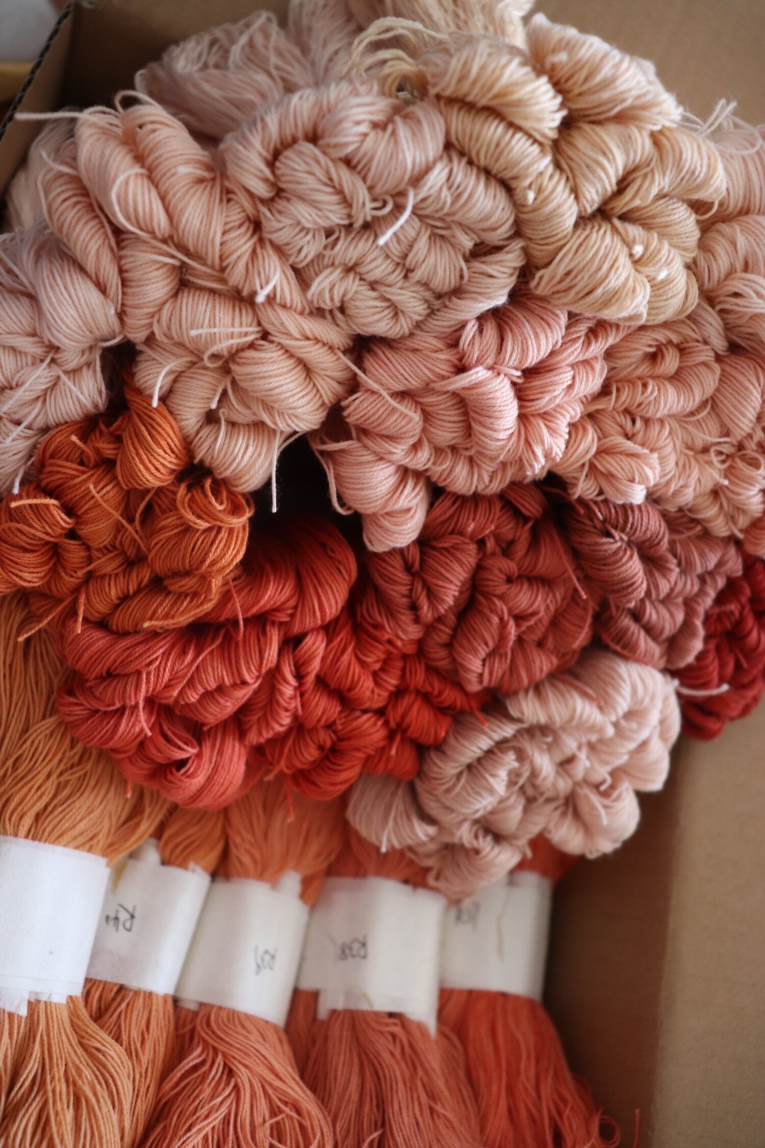 mango Temari ball plant dyed cotton thread plant dyed 115 meters