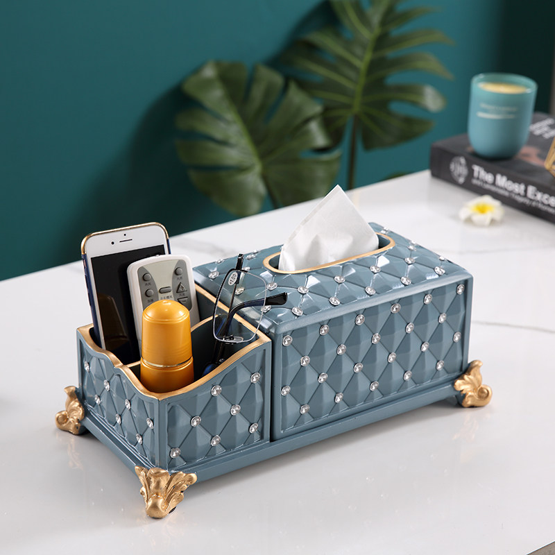 Tissue box Nordic ins versatile tea table Desktop containing toilet paper box Creative upscale light lavish remote control paper box
