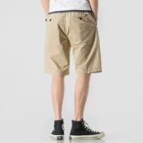 Оранжевые однотонные хлопковые шорты, спортивные штаны для отдыха, на шнурках, оверсайз