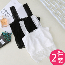 Suspender lace bandeau summer anti-light small vest white student chest girl bottom underwear short section