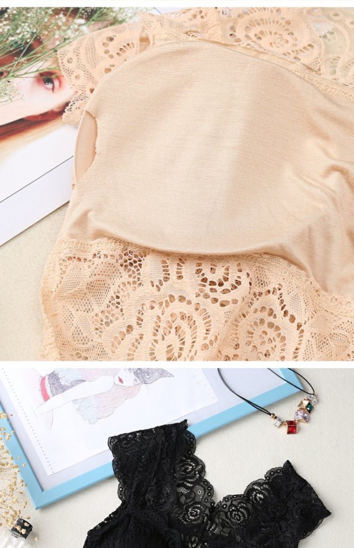 Mùa hè ren yếm ngắn ống hàng đầu mặc chống ánh sáng quấn ngực nữ phần mỏng gợi cảm làm đẹp trở lại đồ lót áo lót quây