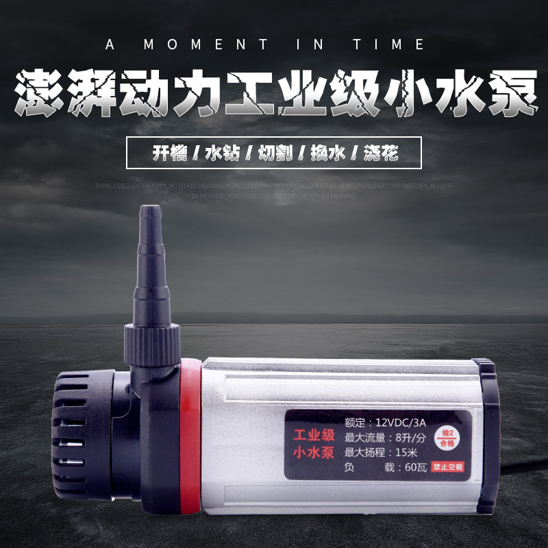 Open slot machine water pump micro 12V electric small water pump DC pumped self-priming submersible pump angle mill water drill water jet