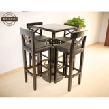 Столковый деревянный бар, стул набор кофе с высоким содержанием на стол, стул Iron Art Bar Combineb