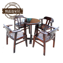  Outdoor balcony table and chair combination three-piece outdoor leisure wrought iron cast aluminum table and chair set Bar table and chair set