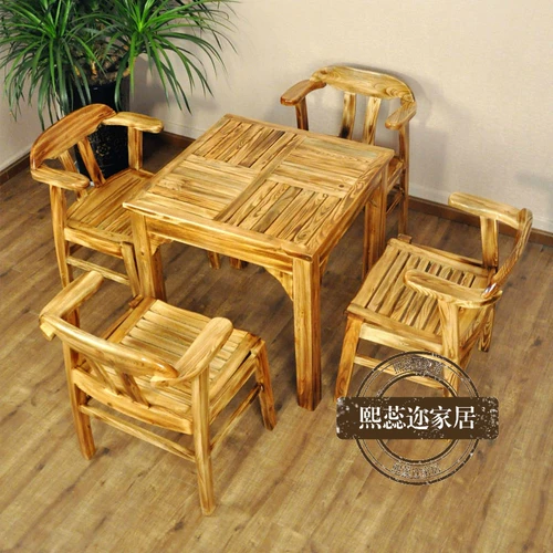 Дорожная уличная вилла для отдыха, комплект из натурального дерева