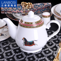 Creative Teapot Coffee Maker Creative Eu Style Cool Water Pot Ceramic Pot Hotel Restaurant Swing Table Matching