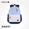CARE4 Backpack Large Capacity Student School Bag Sports Leisure Backpack White and Blue Color Matching