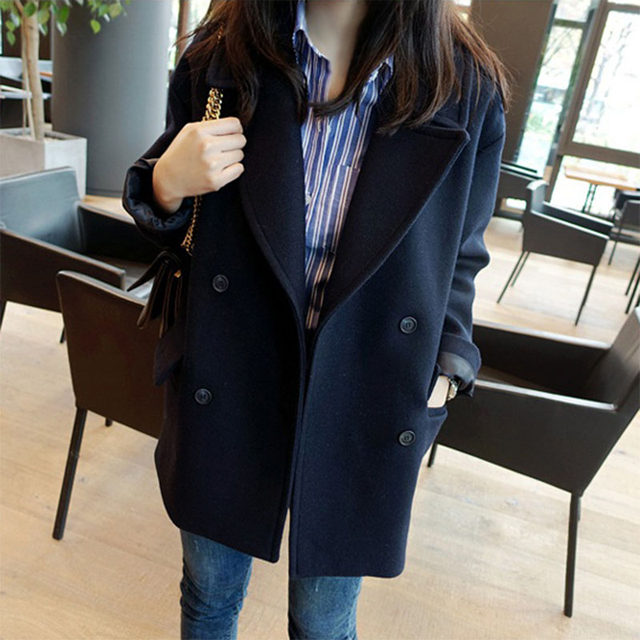 2025 Autumn and Winter Korean Style Small Loose Woolen Jacket
