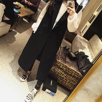 2021 Korean version of autumn and winter cashmere hot sale suit vest jacket super long hairy English style large size slim womens