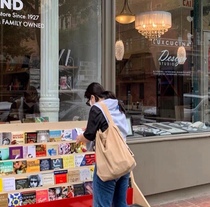 (LittleChicThings) Autumn and winter beige corduroy shoulder backpack student bag