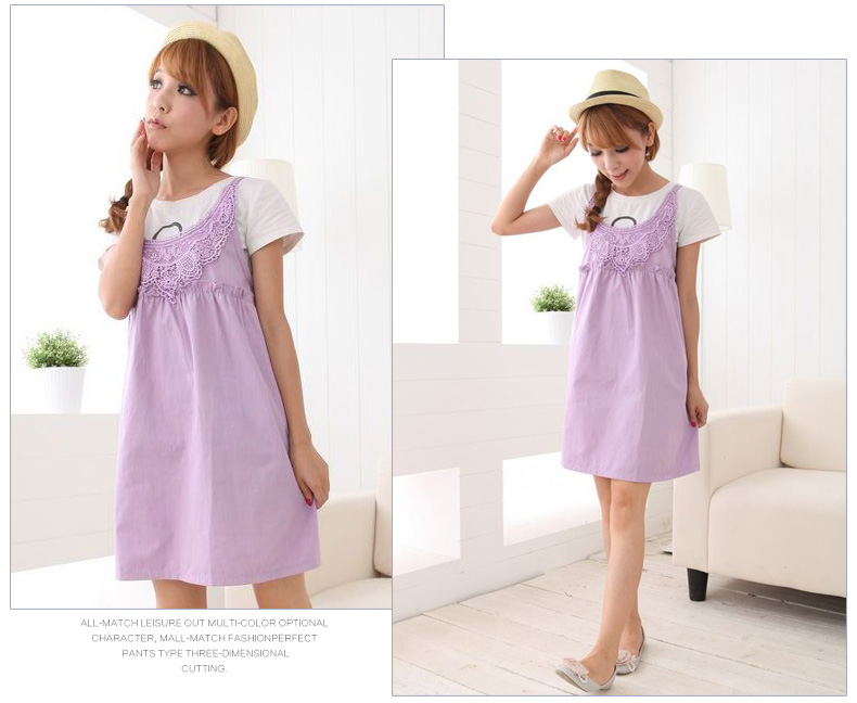 Thời gian phù hợp với bức xạ bà bầu đầm tím đích thực phiên bản Hàn Quốc của váy vest mùa thu đông 60392 đầm nhung chống bức xạ cho bà bầu