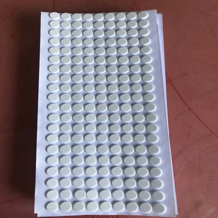 Promotional white foam EVA rubber mat furniture self-adhesive sponge foot pad diameter 1CM single-sided tape foam EVA mat