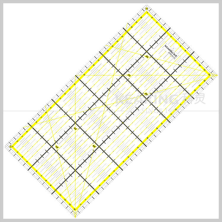 Coring parquet ruler KPR3015 fluorescent acrylic handmade cloth ruler box ruler 30 * 15 0 3cm stitches