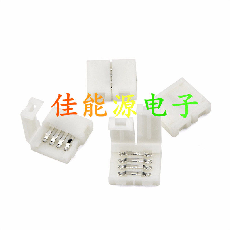 4Pin 10mm RGB 5050 colorful LED light strip solderless snap connector