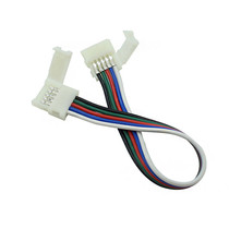 5P 5P 10mm wide RGBW nude board LED light strip solder-free buckle connector single head double head pair wiring extension cord