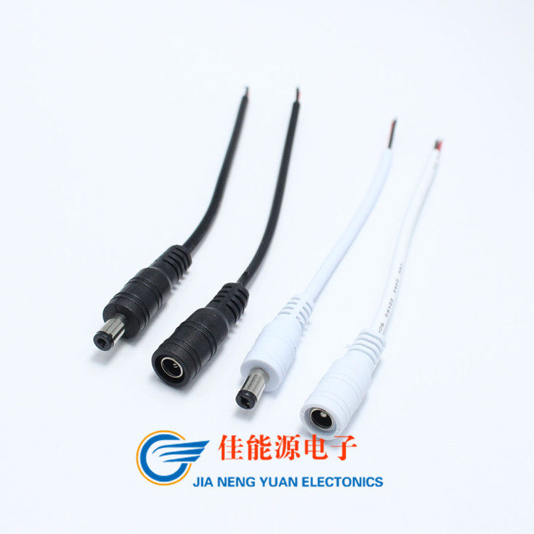 White 5521DC female cable 12V DC power cable 5 5*2 1DC female cable LED power cable