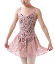 Ballet practice dance clothes suspenders lace shawl shoulder pads gymnastics clothes dance clothes small top dress