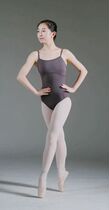 Ballet front cross-slit sling practice uniform wine red