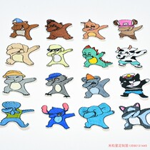 Hip-hop Festival Fashion Gesture Cartoon Child Embroidery Iron Clothing with Handicrafts Patch Accessories